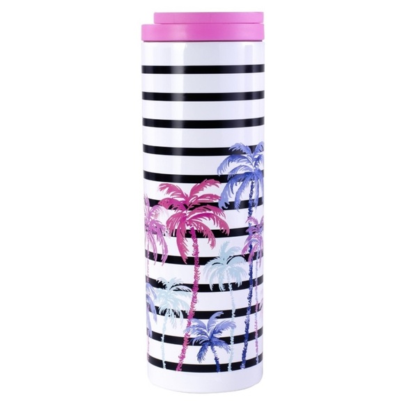 New In Box, Lilly Pulitzer 16 oz. Travel Mug, print is Desert Palm. - Picture 2 of 15